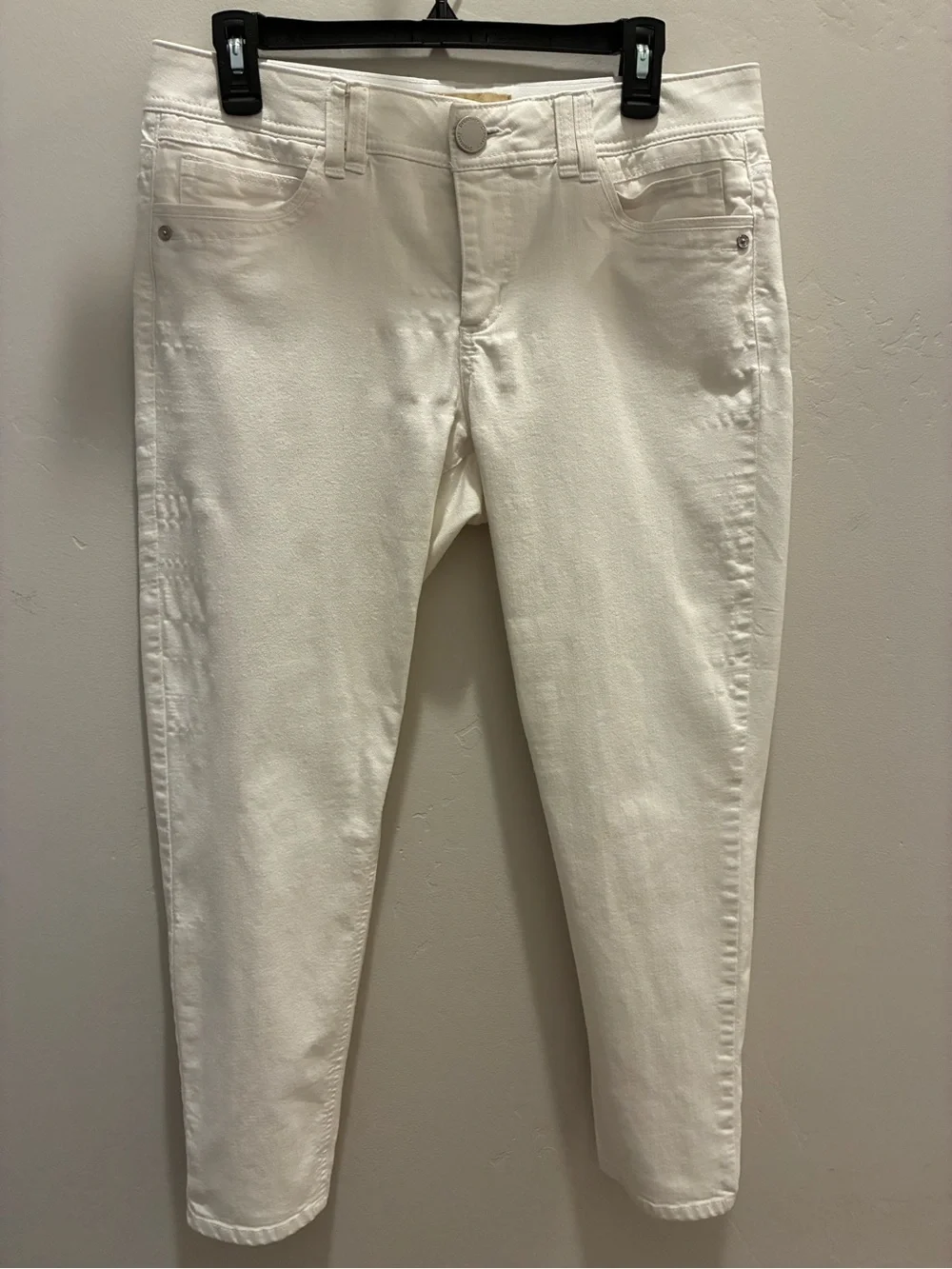 Democracy White Ankle Slim Stretch Jeans